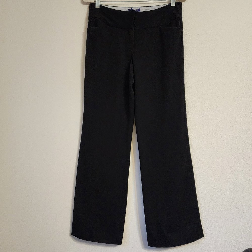 Vivienne Tam Womens Trouser Dress Pants Black Size 6 Straight Leg Mid Rise.
